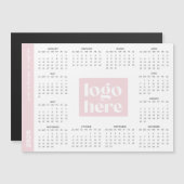 Carte Magnétique Pink 2026 Business Logo Magnetic Calendar (Devant / Derrière)