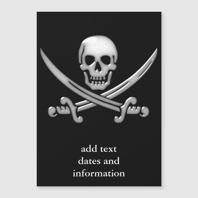 Carte Magnétique Pirate Skull and Sword Crossbones (TLAPD) (Devant)