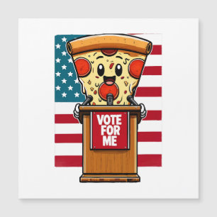 Carte Magnétique pizza patriotique votez pour moi