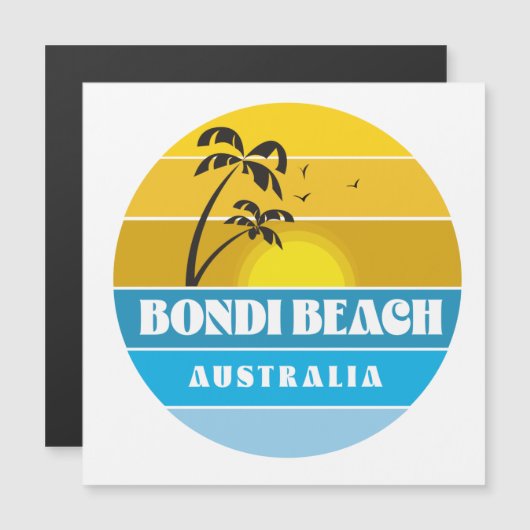 Carte Magnétique Plage Bondi Australie (Devant / Derrière)