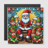 Carte Magnétique Plaid de Noël laid (Devant / Derrière)