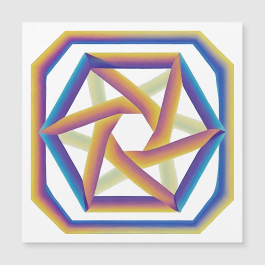 Carte Magnétique Plake 64 et le grand aimant Hexagrams (Devant)