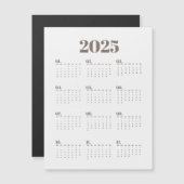 Carte Magnétique Planificateur de calendrier 2025 (Devant / Derrière)