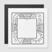 Carte Magnétique Plateau de divination d'Opon Ifa Yoruba (Devant / Derrière)