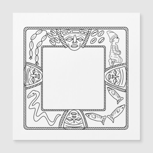 Carte Magnétique Plateau de divination d'Opon Ifa Yoruba (Devant)