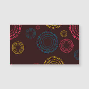 Carte Magnétique Playful, coloré, tendance, cercles rayés cool