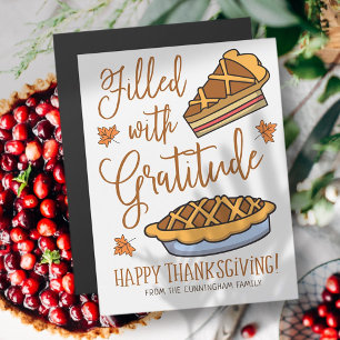 Carte Magnétique Plein de Gratitude Bon thanksgiving vacances