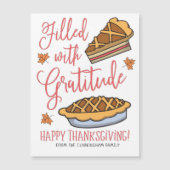 Carte Magnétique Plein de Gratitude Bon thanksgiving vacances (Devant)