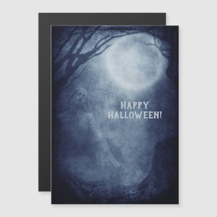 Carte Magnétique Pleine lune fantôme d'Halloween éffrayant en soiré