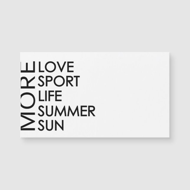 Carte Magnétique Plus d'amour et de soleil (Devant)