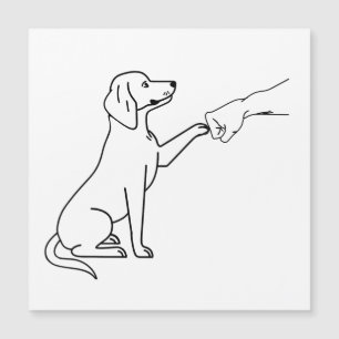 Carte Magnétique Poignée de main Beagle Cadeau pour amateur de c