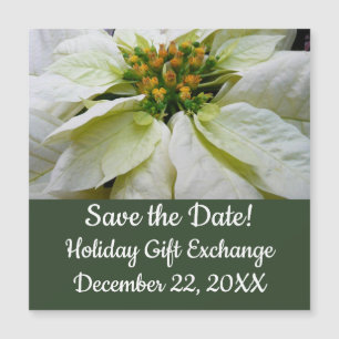 Carte Magnétique Poinsettia Elegant Christmas Holiday Floral