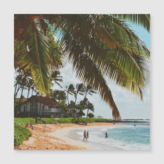 Carte Magnétique Poipu Beach - Île de Kauai - Hawaii (Devant)