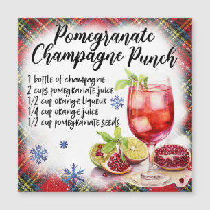 Carte magnétique Pomegrana Champagne Punch