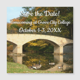 Carte Magnétique Pont arc-en-ciel en automne au Grove City College