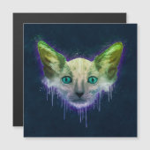 Carte Magnétique Pop Art Lykoi Werewolf Chat (Devant / Derrière)