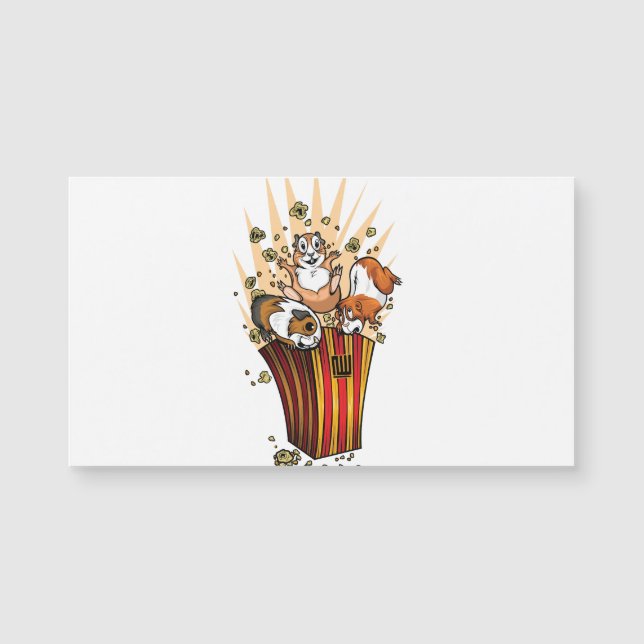 Carte Magnétique Popcorn de cochons de Guinée (Devant)