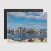 Carte Magnétique Port de Sliema et gratte-ciel à Malte (Devant / Derrière)