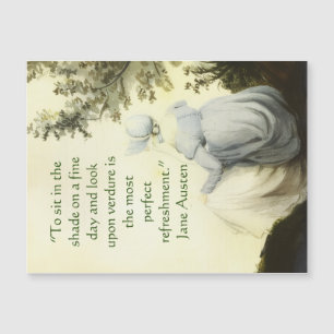 Carte Magnétique Portrait de Jane Austen + citation