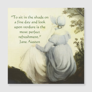 Carte Magnétique Portrait de Jane Austen + citation