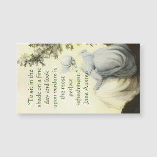 Carte Magnétique Portrait de Jane Austen + citation