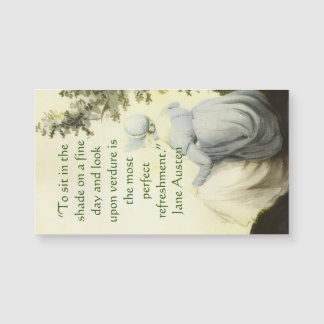 Carte Magnétique Portrait de Jane Austen + citation