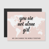 Carte Magnétique Positif Vous N'Êtes Pas Seul Citation Motivation F (Devant / Derrière)