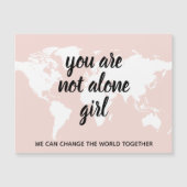 Carte Magnétique Positif Vous N'Êtes Pas Seul Citation Motivation F (Devant)