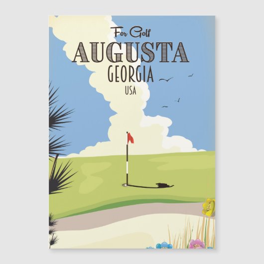 Carte Magnétique Poster de golf Augusta Georgia (Devant)