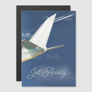 Carte Magnétique Poster de voyage Jet Away.