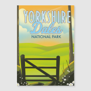 Carte Magnétique poster de voyage vintage Yorkshire dales