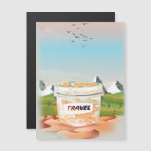 Carte Magnétique Pot à argent de voyage en verre (Devant / Derrière)