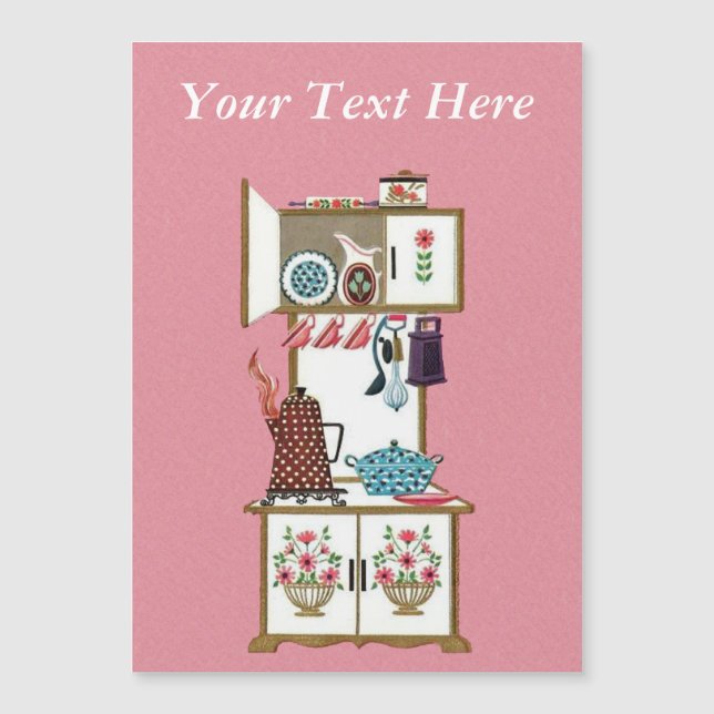 Carte Magnétique Pot café vintage Antique Retro (Devant)