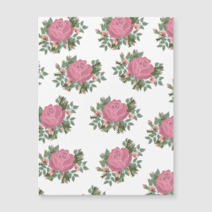 Carte Magnétique Pot Rose traditionnel