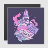 Carte Magnétique Potion magique Cute Rose Halloween Potion bouteill (Devant / Derrière)