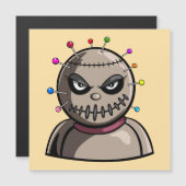 Carte Magnétique poupée vaudou (Devant / Derrière)