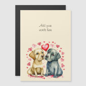 Carte magnétique pour chiens mignon texte personna (Devant / Derrière)