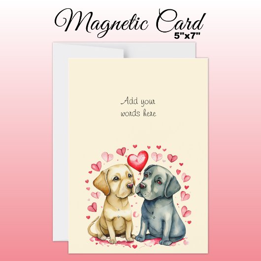 Carte magnétique pour chiens mignon texte personna