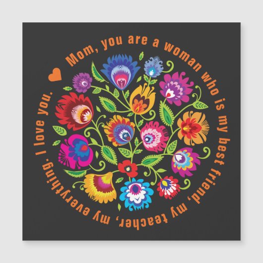 Carte Magnétique Pour la composition du folklore polonais mère  (Devant)