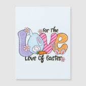 Carte Magnétique Pour l'Amour de Pâques - Mignons lapins et oeufs (Devant)