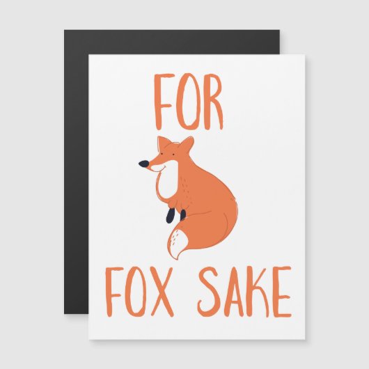 Carte Magnétique Pour l'amour du renard (Devant / Derrière)