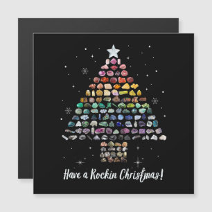 Carte Magnétique Prenez un Noël Rockin ! Arbre de Noël en cristal