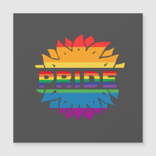 Carte Magnétique Pride-gay lgbtq queer arc-en-ciel tournesol