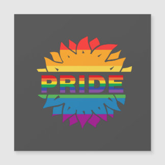 Carte Magnétique Pride-gay lgbtq queer arc-en-ciel tournesol