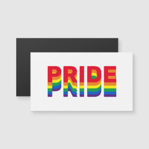 Carte Magnétique Pride lgbt lgbtq queer gay rainbow couleurs aimant