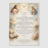 Carte Magnétique Prière sacrée à Dieu Œuvre d'art dévotionnel (Devant)