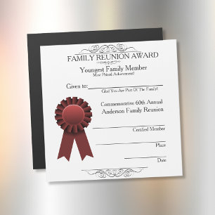 Carte Magnétique Prix Elegance Family Reunion pour le plus jeune me