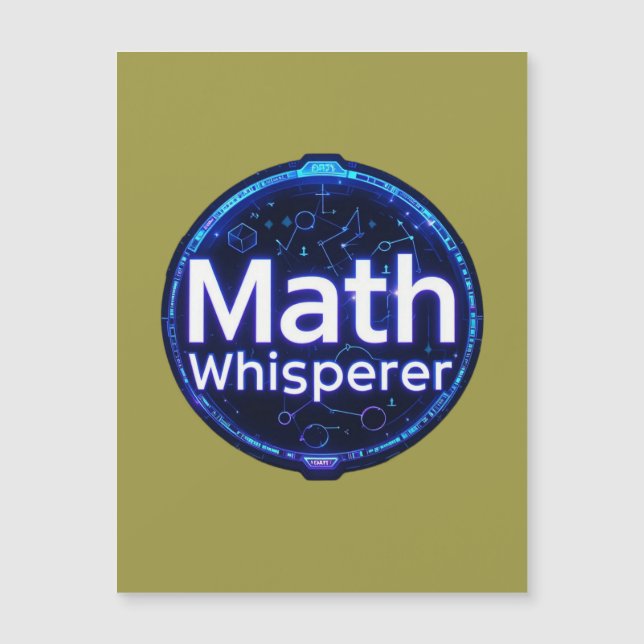 Carte Magnétique Prof de maths chuchoteur de maths (Devant)
