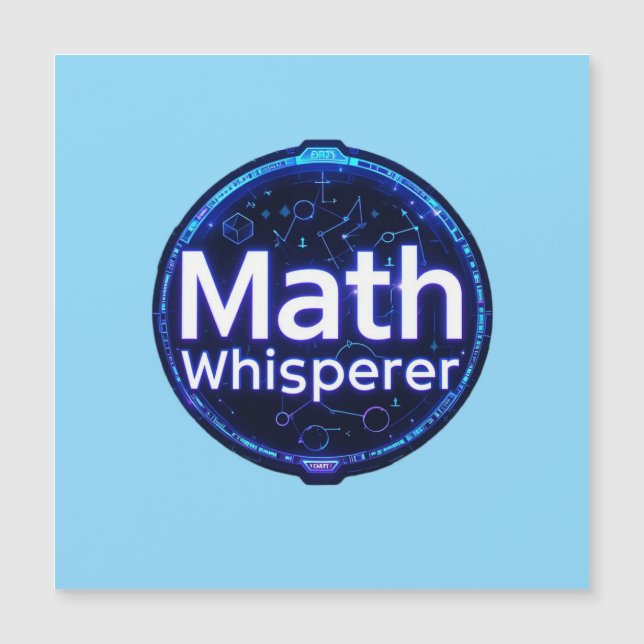 Carte Magnétique Prof de maths chuchoteur de maths (Devant)