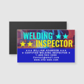 Carte Magnétique Professional Welding Inspector Magnetic Card (Devant / Derrière)